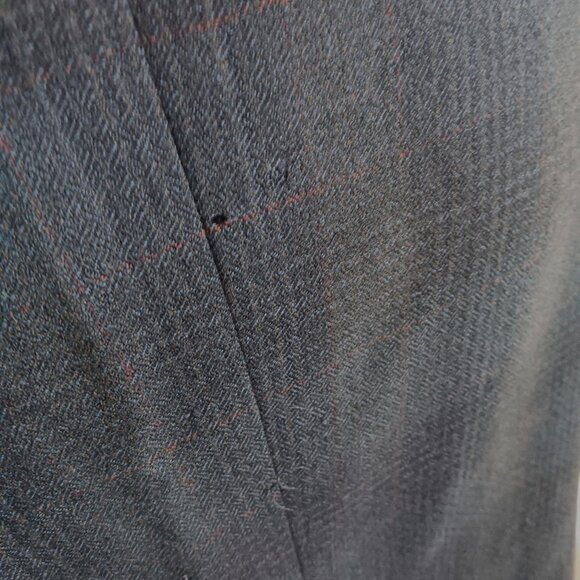 Vintage Mens Blazer 42R Union Made Griffon Jacket Blue Gray Plaid 3-Button - Picture 7 of 9
